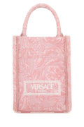 Versace Woman Embroidered Fabric Mini Athena Handbag