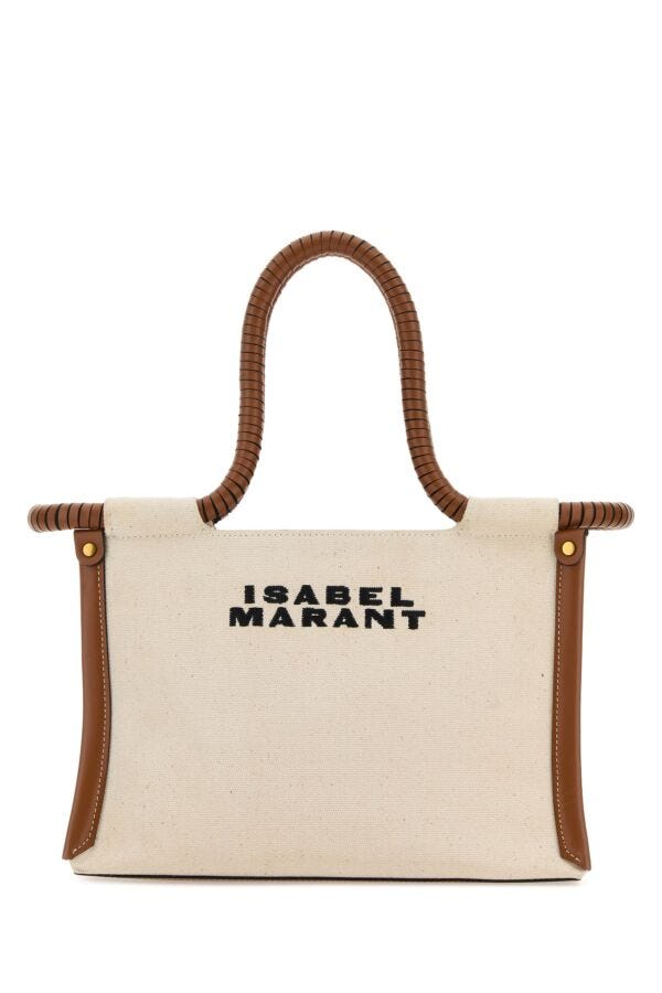 Isabel Marant Woman Sand Canvas Toledo Mini Shopping Bag