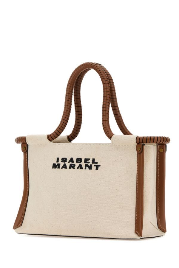 Isabel Marant Woman Sand Canvas Toledo Mini Shopping Bag