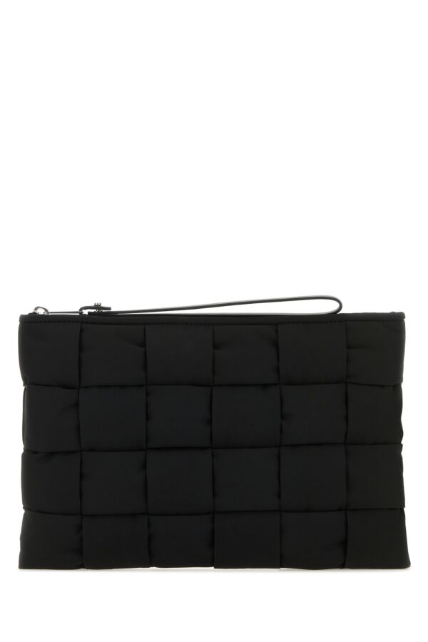 Bottega Veneta Man Black Nylon Cassette Clutch