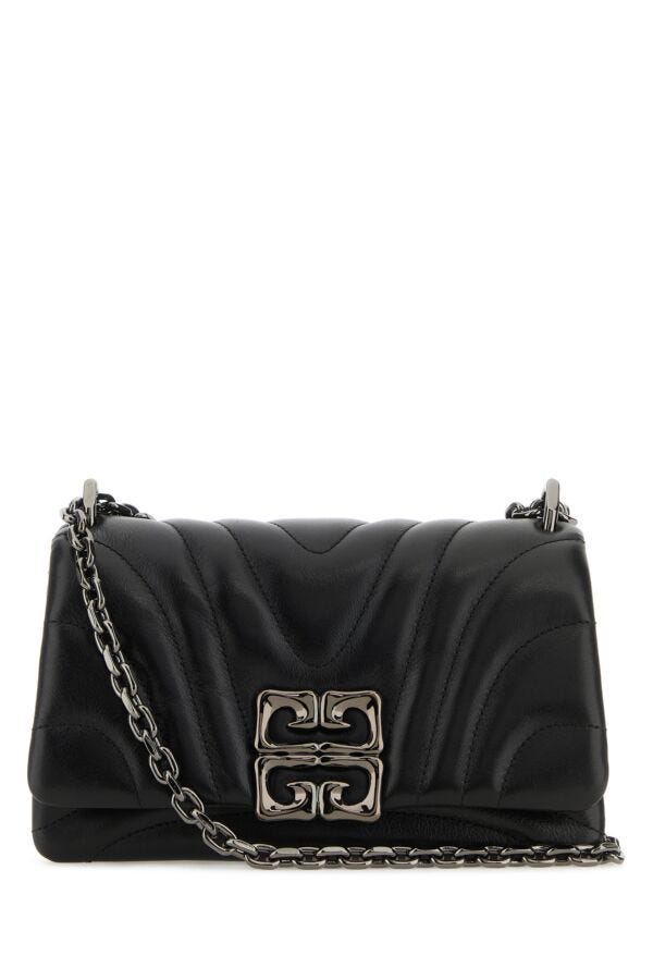 Givenchy Woman Black Leather Small 4G Soft Shoulder Bag