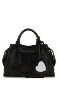 Balenciaga Woman Black Nappa Leather Neo Cagole Xs Handbag