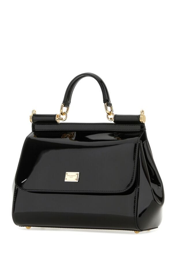 Dolce & Gabbana Woman Black Leather Medium Sicily Handbag