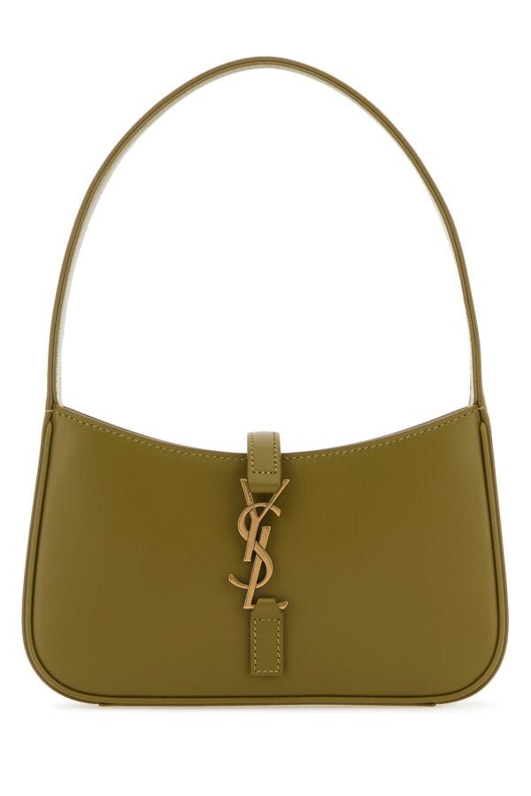 Saint Laurent Woman Olive Green Leather Mini Le 5 ÃƒÆ’Ã†â€™Ãƒâ€šÃ‚Â  7 Handbag