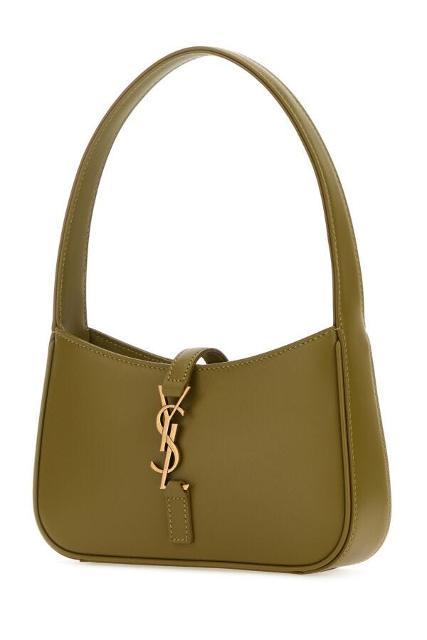 Saint Laurent Woman Olive Green Leather Mini Le 5 ÃƒÆ’Ã†â€™Ãƒâ€šÃ‚Â  7 Handbag