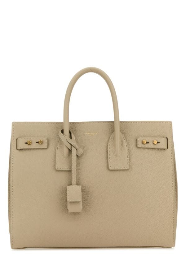 Saint Laurent Woman Sand Leather Mini Sac De Jour Handbag