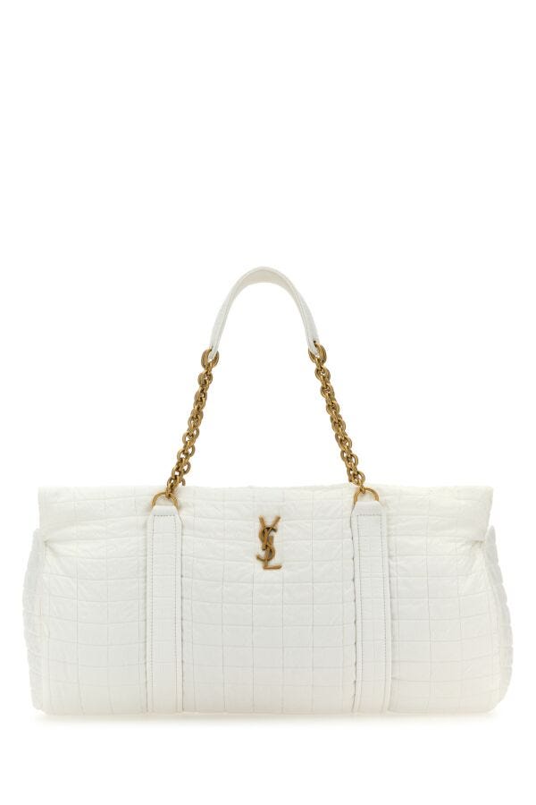 Saint Laurent Woman White Fabric Gloria Travel Bag