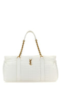 Saint Laurent Woman White Fabric Gloria Travel Bag