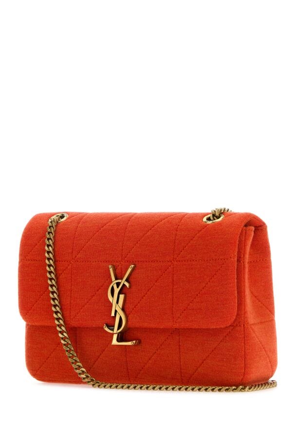 Saint Laurent Woman Coral Jersey Medium Jamie Shoulder Bag