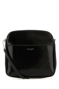 Saint Laurent Man Black Leather Saint Laurent Paris Mini Crossbody Bag
