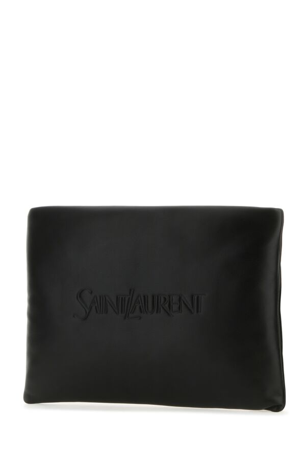 Saint Laurent Man Black Leather Pouch