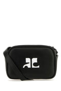 Courreges Woman Black Leather Reedition Shoulder Bag