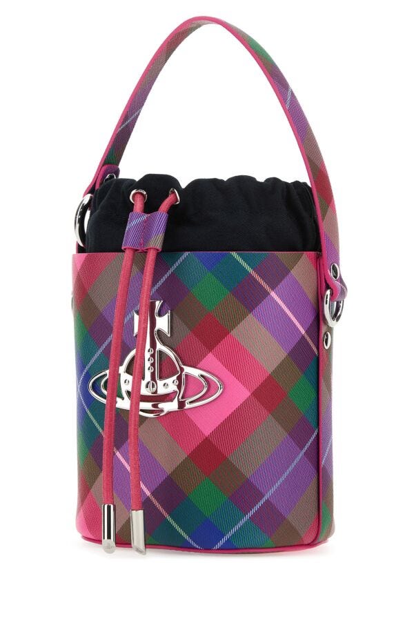 Vivienne Westwood Woman Printed Synthetic Leather Small Daisy Bucket Bag