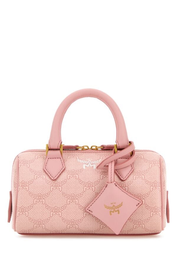 Mcm Woman Printed Canvas Ella Boston Handbag
