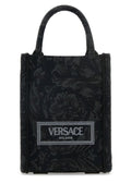 Versace Man Embroidered Fabric Mini Athena Handbag