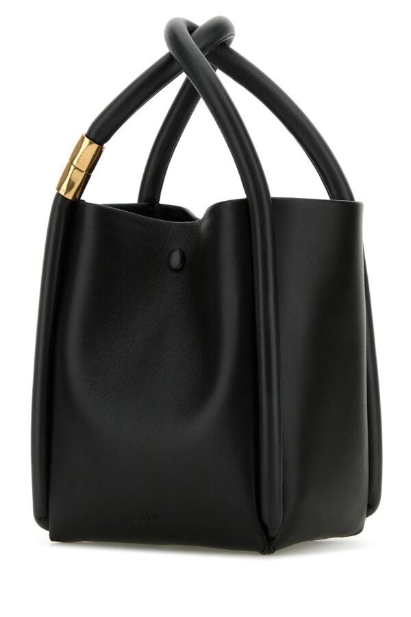 Boyy Woman Black Leather Lotus 14 Handbag