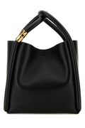 Boyy Woman Black Leather Lotus 20 Handbag