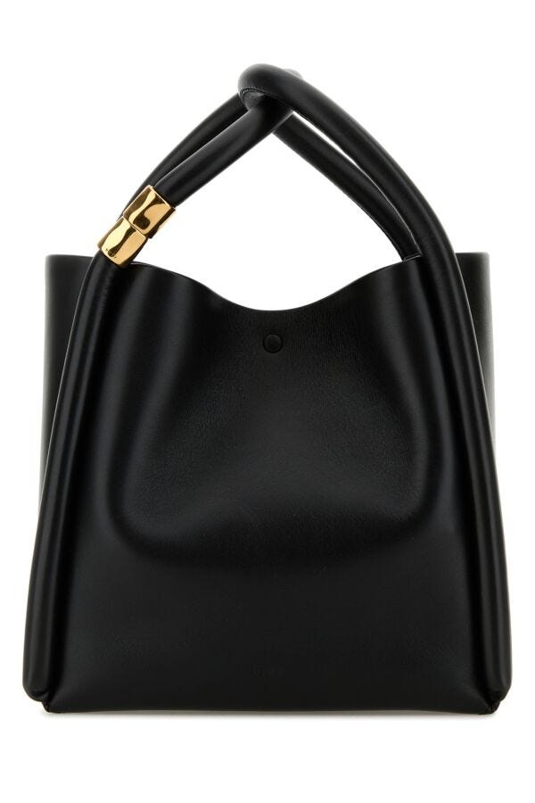 Boyy Woman Black Leather Lotus 20 Handbag