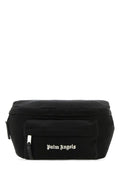 Palm Angels Man Black Canvas Cordura Belt Bag