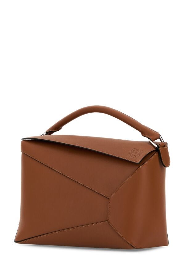 Loewe Man Brown Leather Large Puzzle Edge Handbag