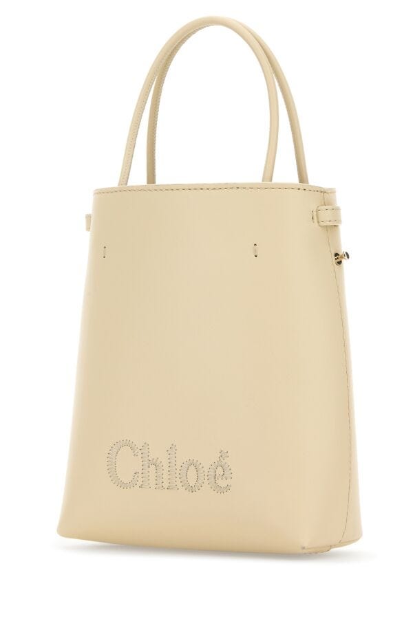 Chloe Woman Cream Leather Micro Chloe Sense Handbag