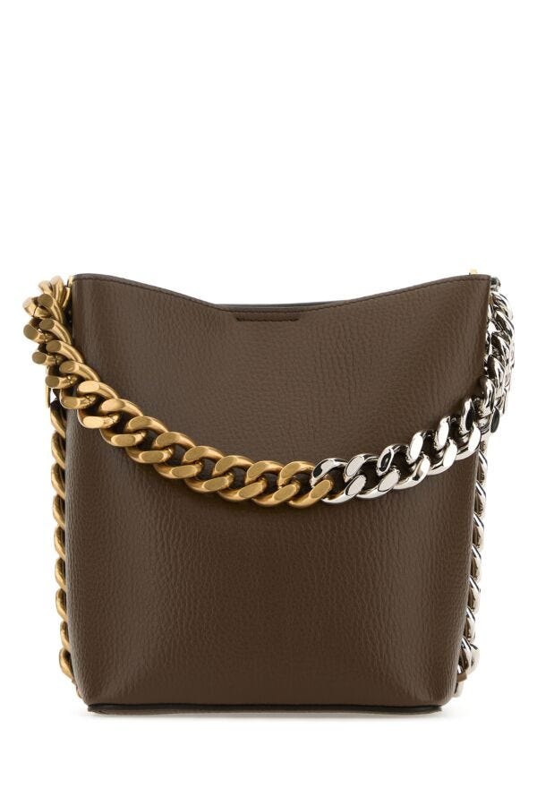 Stella Mccartney Woman Brown Alter Mat Frayme Bucket Bag