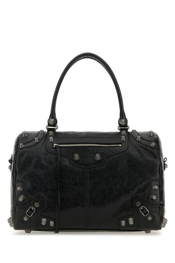 Balenciaga Man Black Nappa Leather Le Cagole Shopping Bag