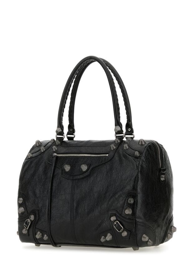 Balenciaga Man Black Nappa Leather Le Cagole Shopping Bag