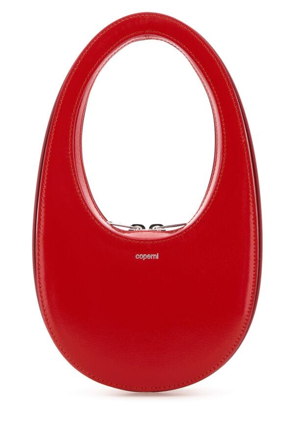 Coperni Woman Red Leather Mini Swipe Handbag