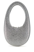 Coperni Woman Silver Leather Mini Swipe Handbag