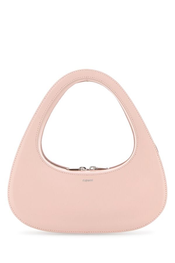 Coperni Woman Light Pink Leather Baguette Swipe Handbag