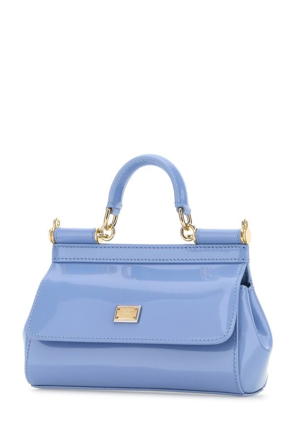 Dolce & Gabbana Woman Powder Blue Leather Small Sicily Handbag