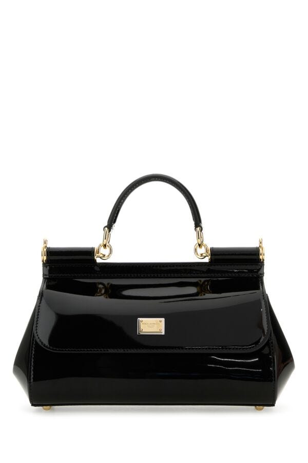 Dolce & Gabbana Woman Black Leather Medium Sicily Handbag