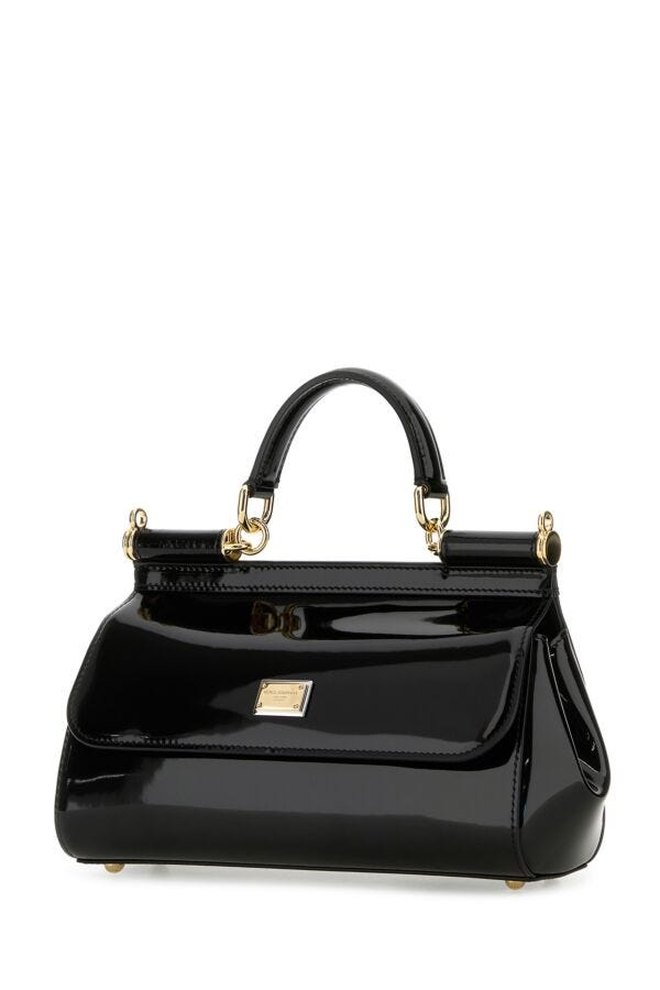 Dolce & Gabbana Woman Black Leather Medium Sicily Handbag