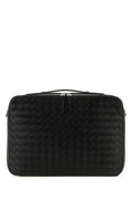 Bottega Veneta Man Black Leather Getaway Briefcase