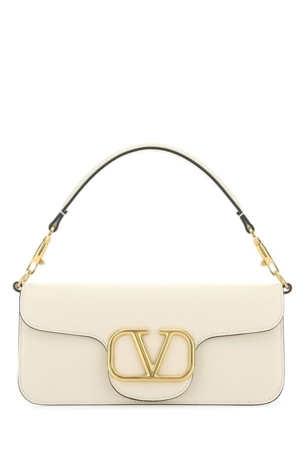 Valentino Garavani Woman Ivory Leather LocÃƒÆ’Ã‚Â£Ãƒâ€šÃ‚Â² Handbag