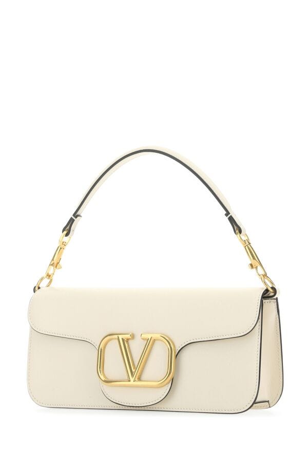 Valentino Garavani Woman Ivory Leather LocÃƒÆ’Ã‚Â£Ãƒâ€šÃ‚Â² Handbag