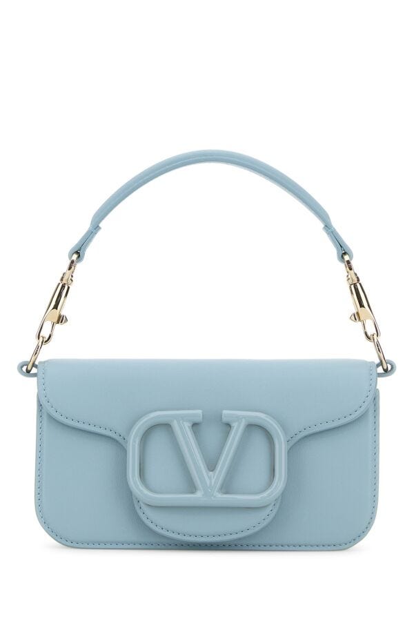 Valentino Garavani Woman Light Blue Leather LocÃƒÆ’Ã‚Â£Ãƒâ€šÃ‚Â² Handbag
