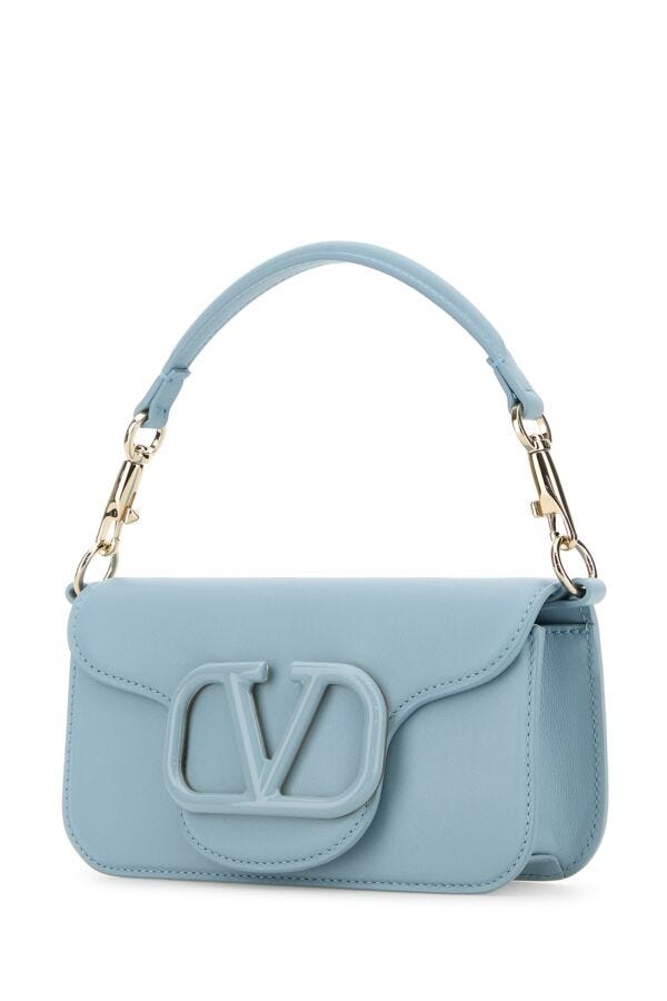 Valentino Garavani Woman Light Blue Leather LocÃƒÆ’Ã‚Â£Ãƒâ€šÃ‚Â² Handbag