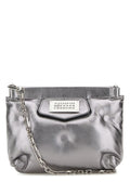 Maison Margiela Woman Silver Nappa Leather Mini Slam Red Carpet Clutch