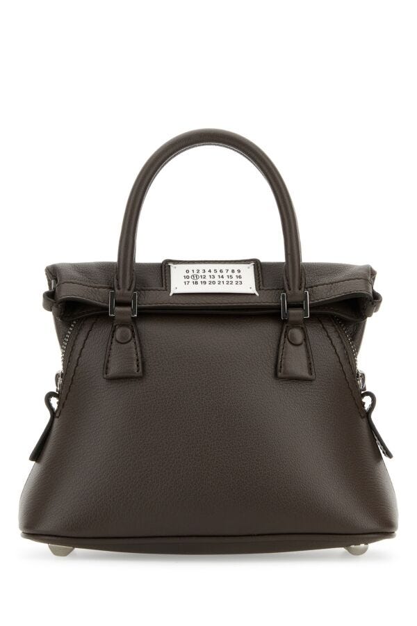Maison Margiela Woman Brown Leather Micro 5Ac Handbag