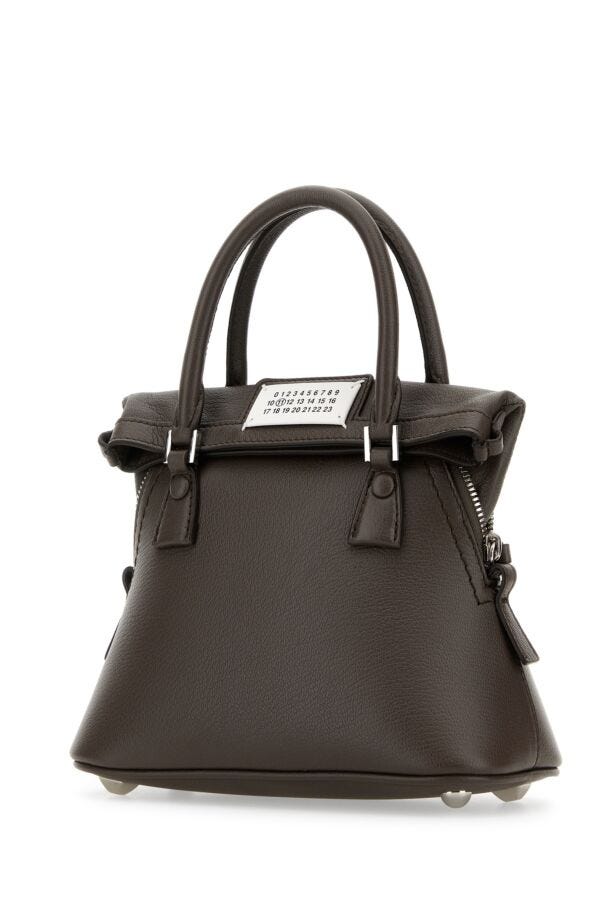 Maison Margiela Woman Brown Leather Micro 5Ac Handbag
