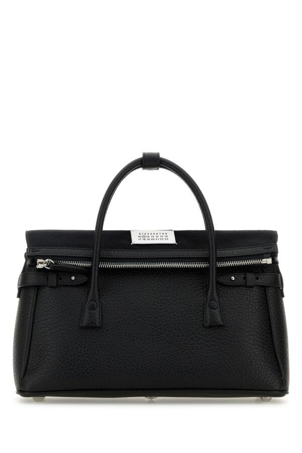Maison Margiela Woman Black Leather 5Ac East West Handbag