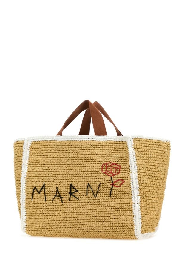 Marni Woman Raffia Shopping Bag