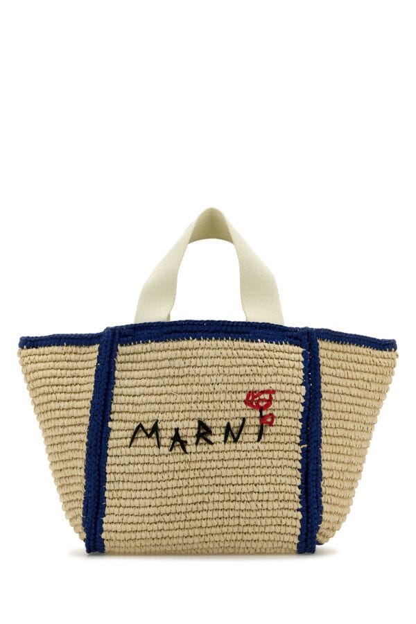Marni Woman Ivory Raffia Shopping Bag