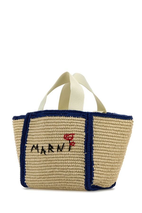 Marni Woman Ivory Raffia Shopping Bag