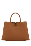 Tod's Woman Caramel Leather Mini T Timeless Handbag