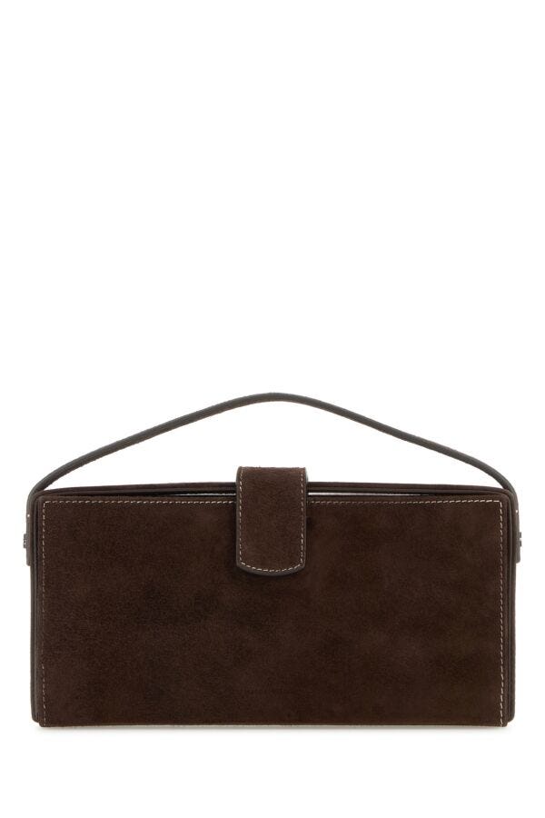 Magda Butrym Woman Brown Suede Apolonia Handbag