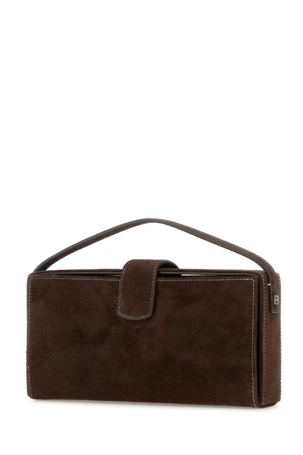Magda Butrym Woman Brown Suede Apolonia Handbag