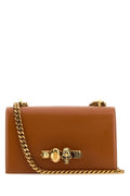 Alexander Mcqueen Woman Caramel Leather Jewelled Satchel Shoulder Bag